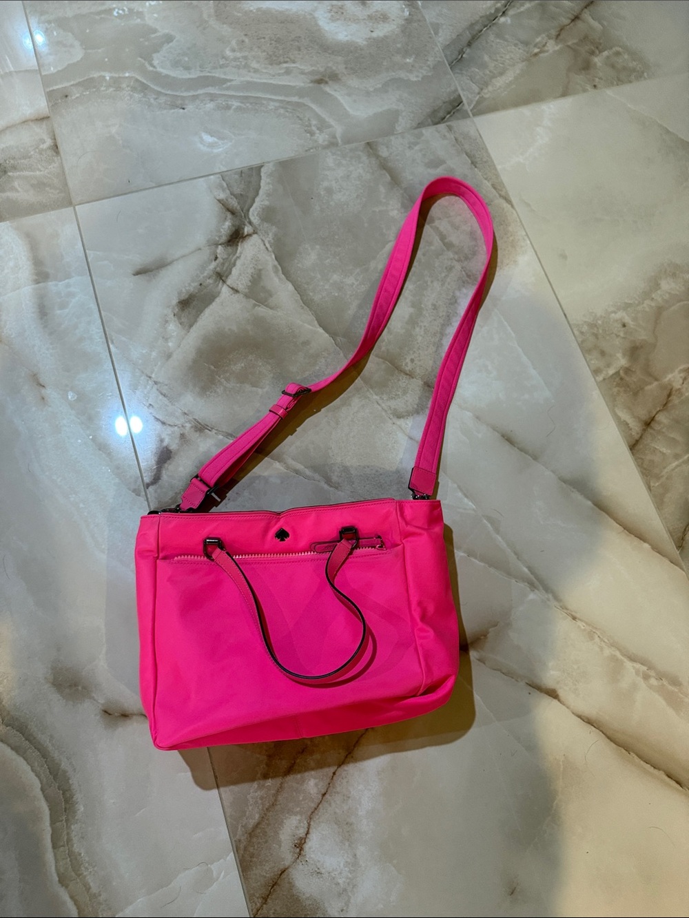 Bright Pink Kate Spade Crossbody Tote Bag